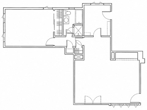 One Bedroom Apartment Floor Plan